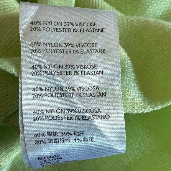 Women’s Saturday Sunday Anthropologie Lime Green Mock Neck Sweater Size Small - Picture 6 of 6